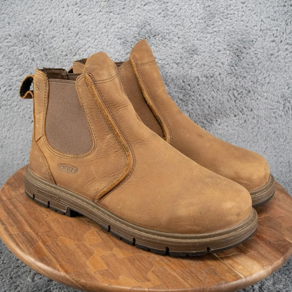 Keen San Jose Chelsea Mens 10 D Belgian Gum Leather Pull On Work Boots